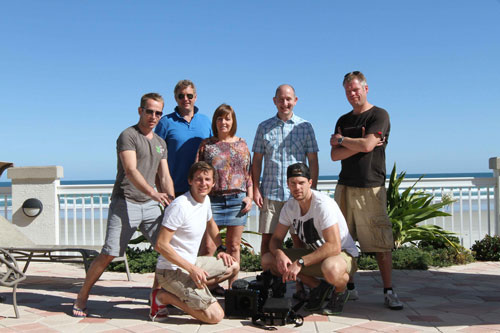 a place in the TV series filming crew in Florida