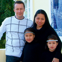 Glyn and Rose Jones and their daughters,  8-year-old Natasha and 6-year-old Angelina