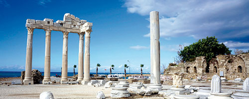 roman ruins side, turkey