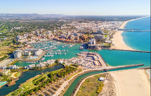 Aerial view of the Algarve